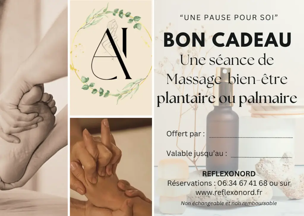 Carte cadeau : Massage bien-être plantaire ou palmaire