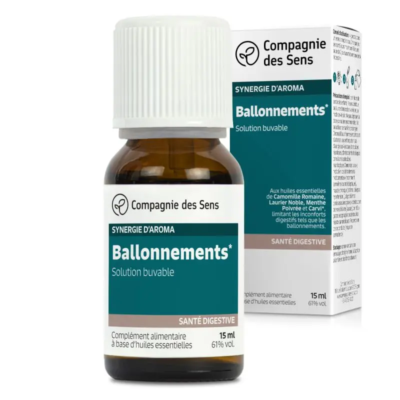 BALLONNEMENTS - Huiles essentielles en solution buvable -  15ml