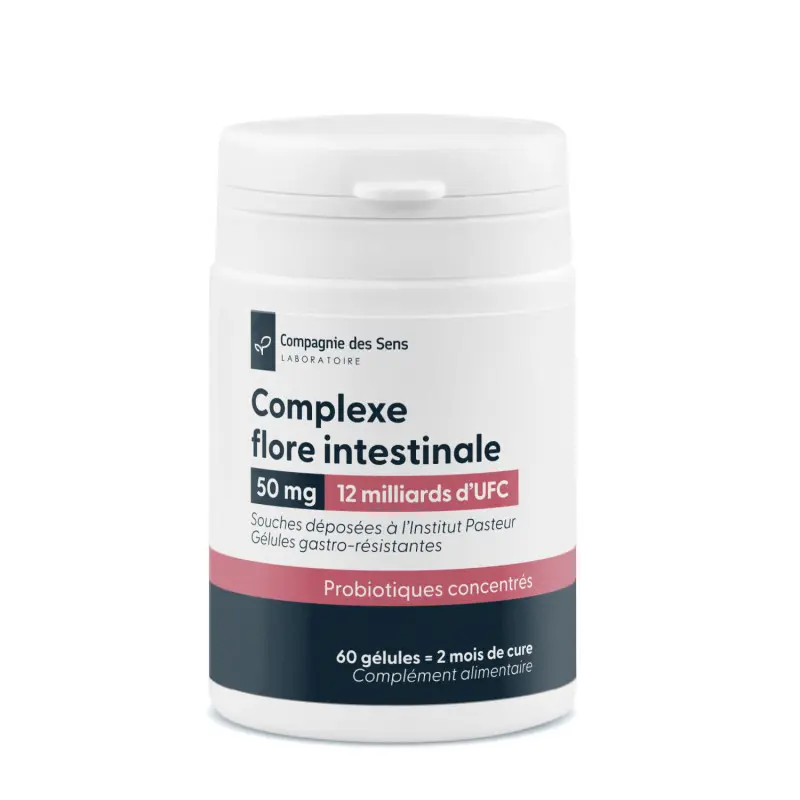 Probiotiques Flore intestinale - 12 milliards d'UFC - 60gél