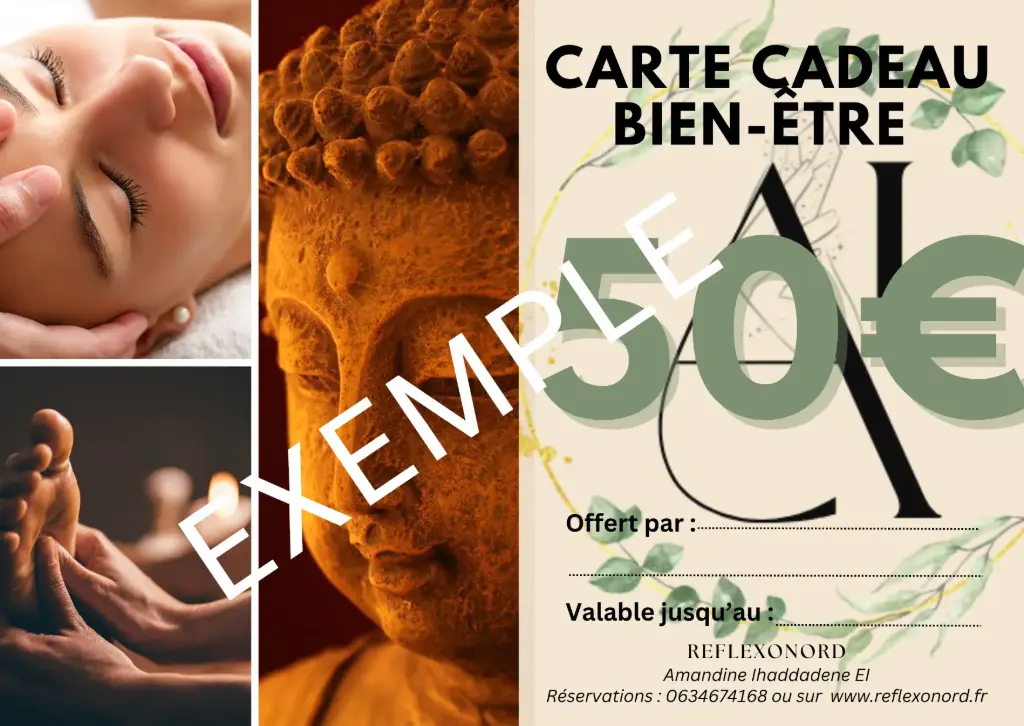 Carte cadeau bien-être Reflexonord  50€